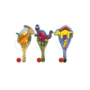 DINOSAURUS PADDLE BAT BALL SPIEL (24ST)