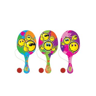 Smiley Paddle Bat Ballspiel (12er Pack)