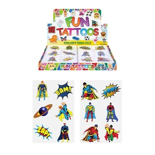 Fun Tattoos &ndash; Modell: Superhelden (96 Stk.)