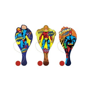 SUPER HERO PADDLE BAT SPIEL (24 Teile)