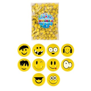 Smiley Flummis, 3,3 cm (100 Stk.)