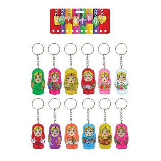 SCHL&Uuml;SSELANH&Auml;NGER MIT RUSSISCHER PUPPE (12 Stk.)