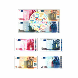 Euro-Geldschein-Radiergummis (24 Stk.)