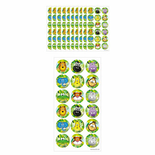 FUN STICKERS &ndash; DSCHUNGEL 18 STICKER PRO BOGEN (10 Stk.)