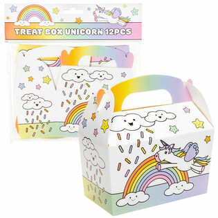Einhorn Mitgebsel-Boxen / Geschenkschachteln 12x12.5x6 cm (12 Stk.)