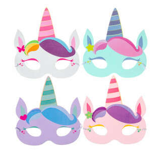 FOAM MASK MIX UNICORN / UNICORN (48 St&uuml;ck)