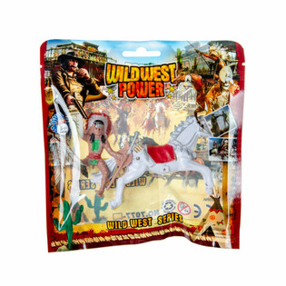 Mix Cowboy & Indianer Figuren auf Pferd (12 St.)