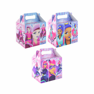 MENUBOX - SUPER MÄDCHEN - 14 x 9,5 x 18 cm (24 Stück)