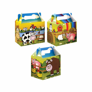Kinder Menübox Bauernhof – 14 x 9,5 x 18 cm (12er-Pack)