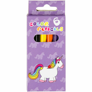 6-teiliges Farbstift-Set - Einhorn / Einhorn (24 St&uuml;ck)