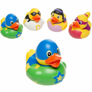 MIX BAD DUCKS SUPERHELD (IN) - 5x5 cm. (4 Stück)