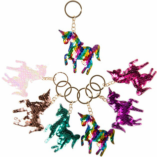 EINHORN / EINHORN-SCHL&Uuml;SSELRING MIT SEQUINS (12 Stk.)