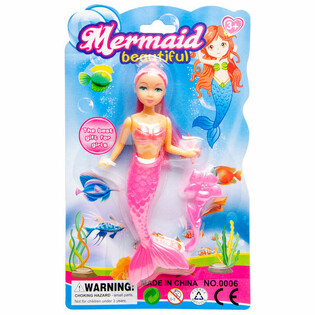 MERMAID Meerjungfrauen-P&uuml;ppchen auf Karte (12 Stk.)