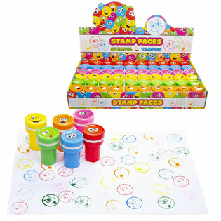 STEMPEL SMILEY / LUSTIGE GESICHTER IM DISPLAY (60 Stk.)