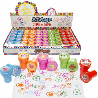 Stempel-Mix im Display (60 St&uuml;ck) - B2B Spielzeug Gro&szlig;handel