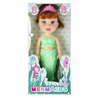 S&uuml;&szlig;e Meerjungfrau Puppen in Fensterbox, 18 cm (12er-Set)