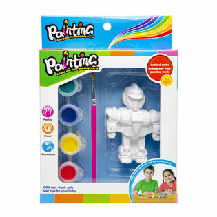 3D Figur Bemalen - Löwe / Roboter / Schmetterling (6 Stk.)