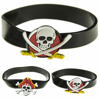 SILIKON PIRATEN-ARMB&Auml;NDER MIX (48 Stk.)