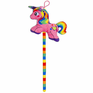 Pl&uuml;sch Einhorn am Stab - Farbmix (12 Stk.)