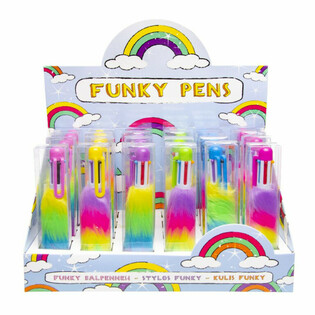 FLUFFY KUGELSCHREIBER MIT 6 FARBEN - IM DISPLAY (24 Stk.)