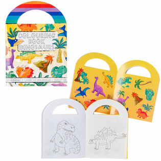 Dinosaurier Malb&uuml;cher mit Stickern (48er-Set)