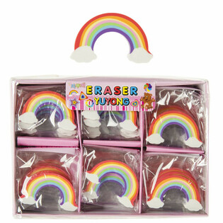 Regenbogen Radiergummis im Display (36 Stk.)