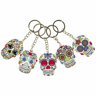 Retro Totenkopf Schlüsselanhänger (48 Stk.)
