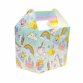 Men&uuml;box / Party-Mitgebselbox Einhorn 14x10x17 cm (12 Stk.)