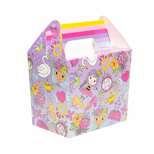 Menübox / Mitgebsel-Box Prinzessinnen 14x10x17 cm (12er-Pack)