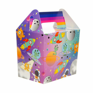 Weltraum Menübox / Gastgeschenkbox 14x10x17 cm (12 Stk.)
