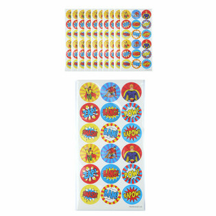 FUN STICKERS - SUPERHELDEN 18 STICKER PRO BOGEN (10 Stk.)