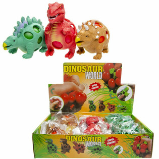 Squishy Mesh Dinosaurier Ball - Display (12 Stk.)