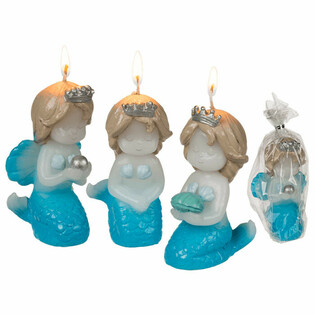 **MEGA GÜNSTIG** MEERJUNGFRAU / MERMAID KERZE IN DISPLAY (12 Stk.)
