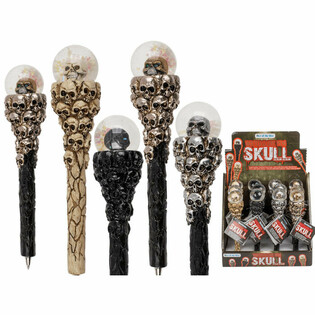 **MEGA G&Uuml;NSTIG** TOTENKOPF-KUGELSCHREIBER IM DISPLAY (12Stk.)