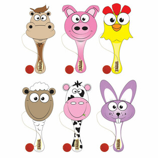 Bauernhof Tiere Paddelball Spiel (12 Stk.)