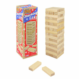 RETRO TOYS - HOLZ-WACKELTURM - STAPELSPIEL 54-TEILIG (1 Stk.)