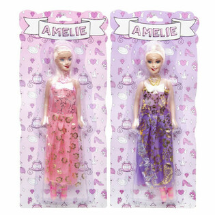 Puppe Amelie auf Karte - Farbmix (12 Stk.)
