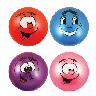 Fröhlicher Smiley-Gesichtsball Ø 25 cm (12 Stück)