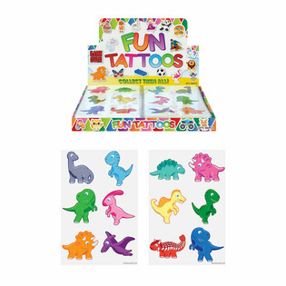 FUN TATTOOS - MODELL: DINOSAURIER IM DISPLAY (96 Stk.)