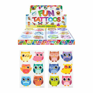 Eulen Fun Tattoos - Display (96 St&uuml;ck)