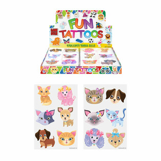 Fun Tattoos: Katzen & Hunde (96 Stk. Display)