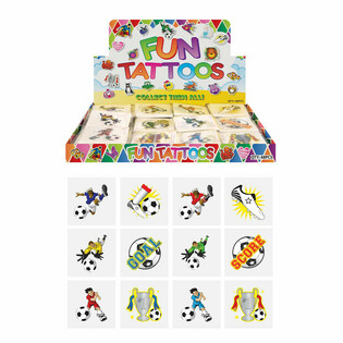 FUN TATTOOS - Fußball-Design Display (48 Päckchen à 12)