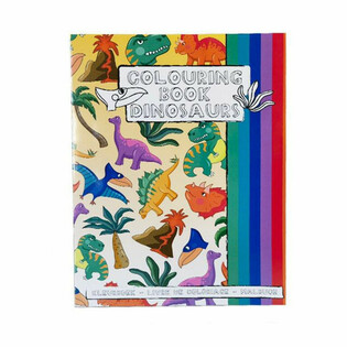 A4 - DINOSAURIER MALBUCH 21x28 cm, MIT STICKERN (12 Stk.)