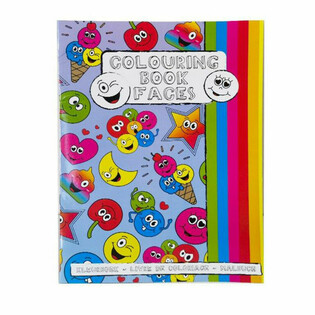 A4 Smiley Malbuch mit Stickern (12er-Pack)