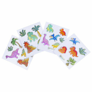 GLITZER-STICKER - MODELL: DINOSAURIER (100 Stk.)