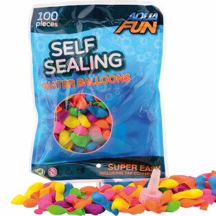 AQUA FUN - 100x Selbstschließende Wasserbomben (6er-Pack)