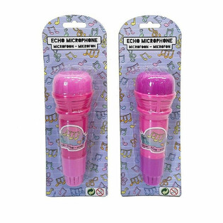 Echo-Mikrofon Pink für Mädchen auf Blisterkarte (12 Stk.)