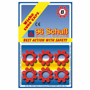 WICKE - 12 Rollen 8-Schuss-Amorces für Spielzeugrevolver
