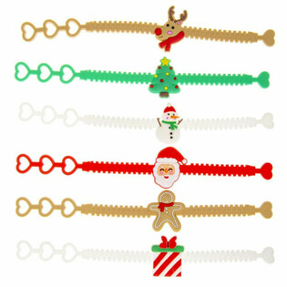 Weihnachts-Silikon-Kinderarmb&auml;nder (12 Stk.)