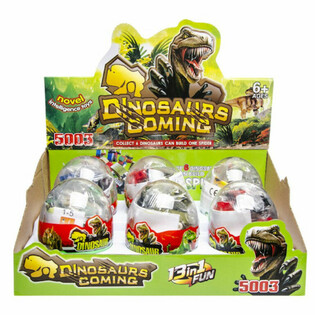 Bausteine - Baue Deinen Eigenen Dinosaurier - Überraschungs-Kapsel im Display (6 Stk.)